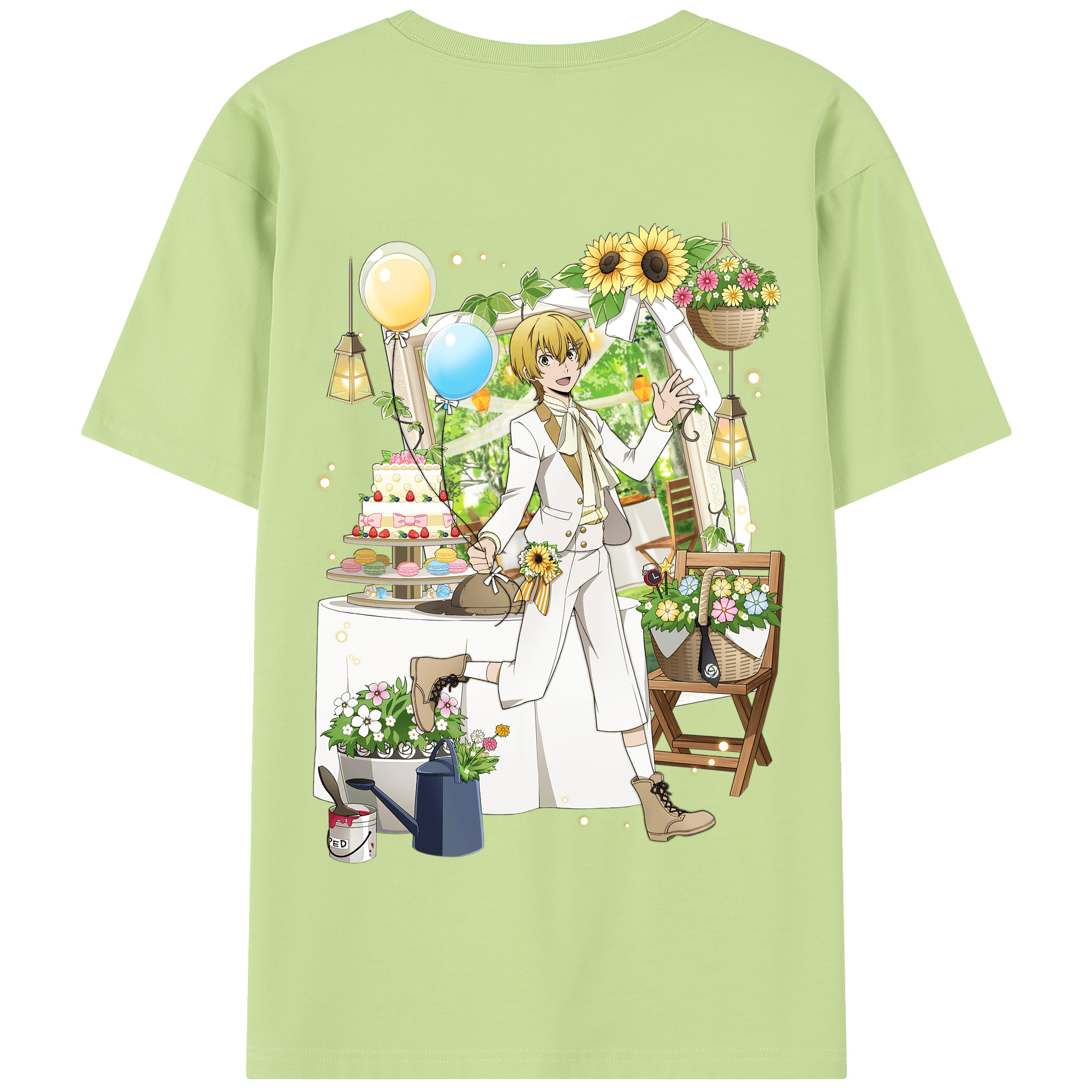（画像用） 文豪ストレイドッグス Bungo Stray Dogs 綿100％半袖Tシャツ（背面プリント）